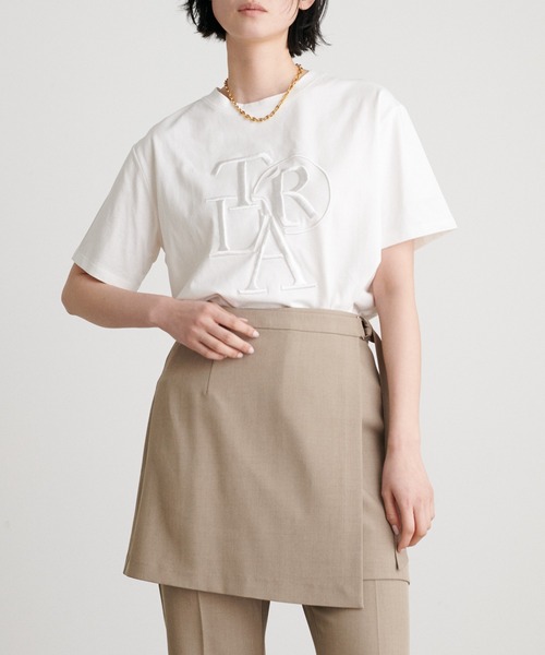 LARUTA tシャツ 「LARUTA」厚盛りロゴ刺繍T レディース