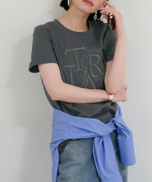 tシャツ 「LARUTA」厚盛りロゴ刺繍T レディース LARUTA tシャツ 「LARUTA」厚盛りロゴ刺繍T レディース