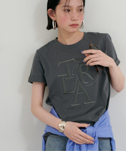 tシャツ 「LARUTA」厚盛りロゴ刺繍T レディース LARUTA tシャツ 「LARUTA」厚盛りロゴ刺繍T レディース