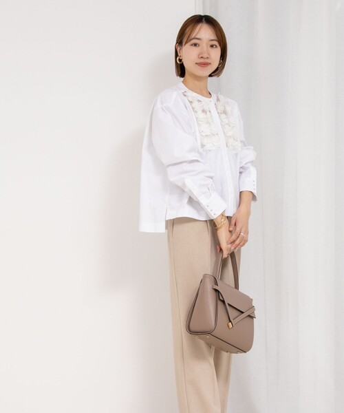 NOLLEY'S/フラワーモチーフブラウス NOLLEY'S ブラウス シャツ フラワーモチーフフレンチスリーブ