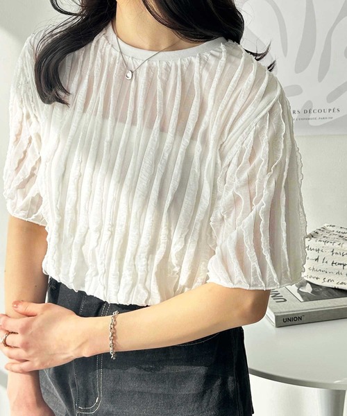 最終値下げ♡新品♡フリルカットソー セール】マルチフリルカットソー【取り外し可能/洗える】（T