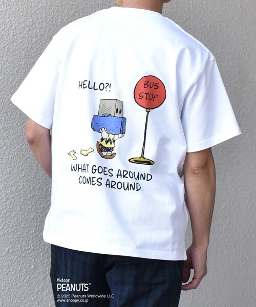 PEANUTS tシャツ SHIPS any: SNOOPY コラボ NOT THERE