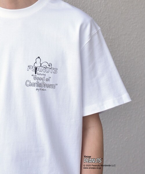 PEANUTS tシャツ SHIPS any: SNOOPY コラボ NOT THERE グラフィック