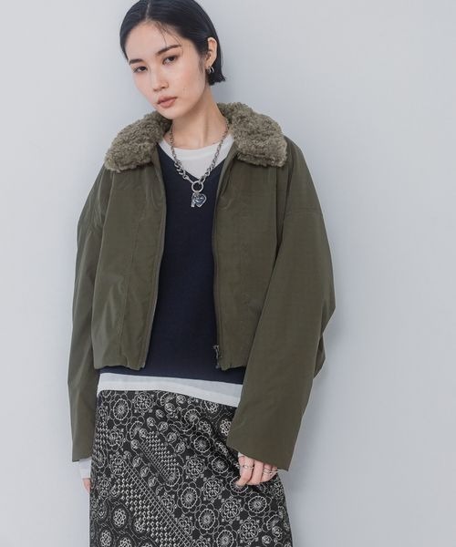 JEANASIS（ジーナシス） ブルゾン FREE カーキ レディース : ZOZOTOWN