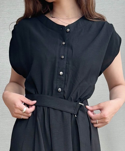 デイリーにも○ ブラック ノースリーブ シャツ ワンピース 未使用品 /S/ ZARA ブラック ノースリーブシャツワンピース