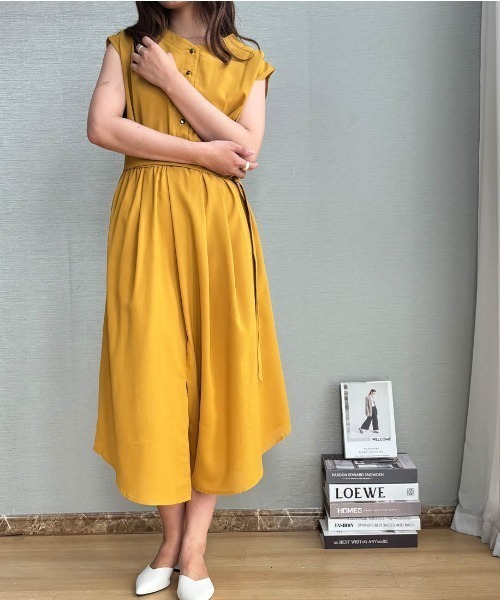 シャツワンピース 夏服に最適！ノースリーブロングシャツ