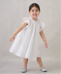 リンカブル　キッズ花柄 ワンピース 110cm petit main ワンピース 「リンク」ラメストライプ/花柄ワンピース