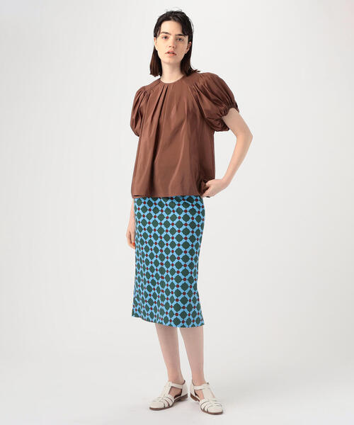 「BALLSEY」 半袖ブラウス 36 ライトブルー レディース Ballsey 「BALLSEY」 半袖ブラウス 36 ライトブルー レディース