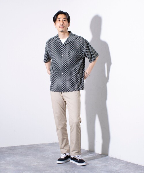GLOSTER パンツ 「ビジカジ対応」綿麻 COOLMAX オックス L字型