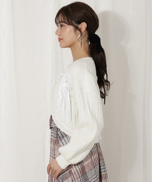 「WILLSELECTION」 ニットカーディガン FREE ピンク レディース_画像2