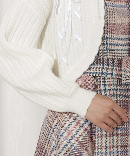 「WILLSELECTION」 ニットカーディガン FREE ピンク レディース_画像6