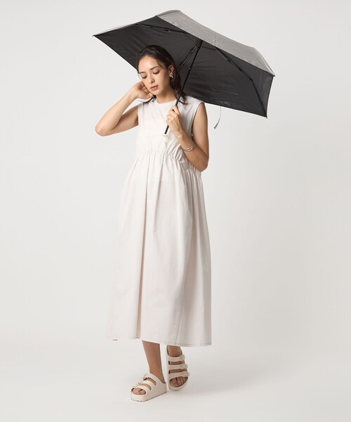 【一度着用新品】GREEN LABEL RELAXING 晴雨兼用ロ24.5cm green label relaxing 折りたたみ傘 「U-DAY」 ALL WHATER