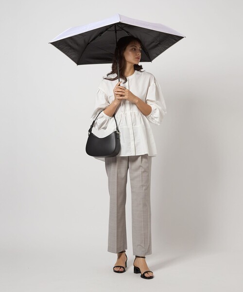 【一度着用新品】GREEN LABEL RELAXING 晴雨兼用ロ24.5cm green label relaxing 折りたたみ傘 「U-DAY」 ALL WHATER