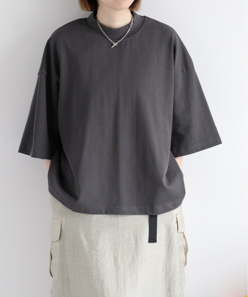 cepo tシャツ 天竺モックネックショートスリーブTee レディース