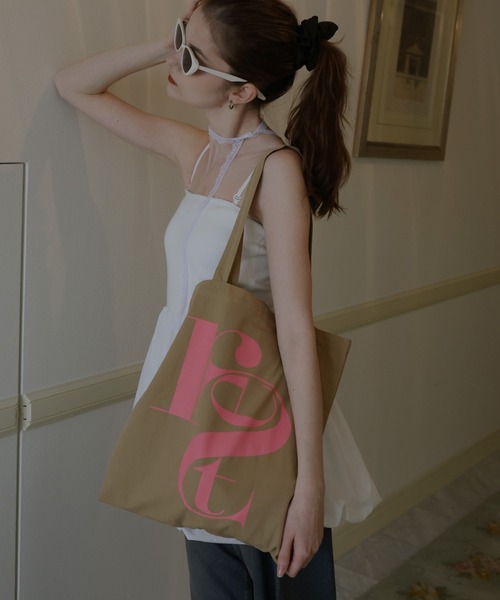 Mili affinity トートバッグ 配色ビッグロゴトートバッグ レディース