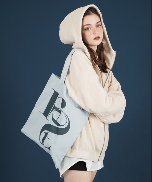 Mili affinity トートバッグ 配色ビッグロゴトートバッグ レディース