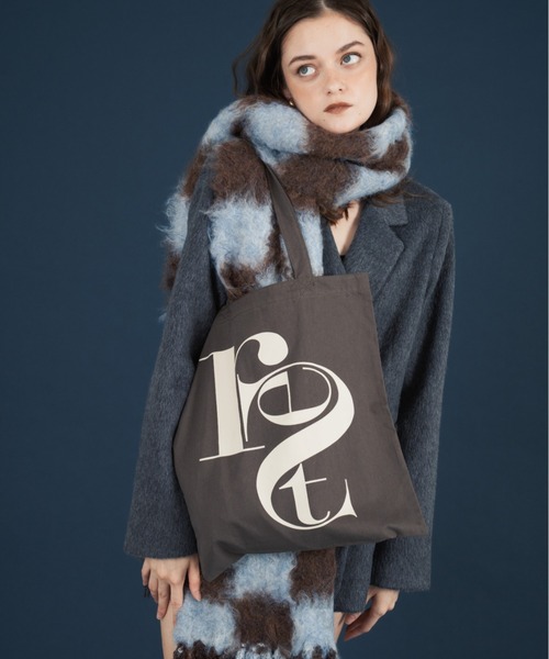 Mili affinity トートバッグ 配色ビッグロゴトートバッグ レディース