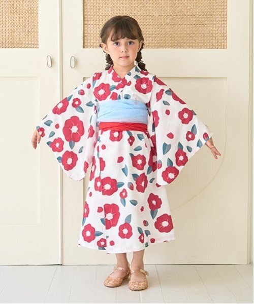 浴衣 2WAY浴衣ドレス（浴衣上下＋作り帯） キッズ 子供 女の子