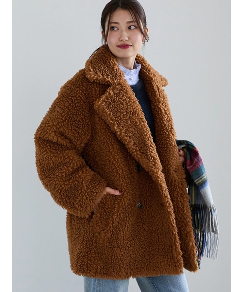 Te chichi（テチチ） チェスターコート F ブラウン レディース