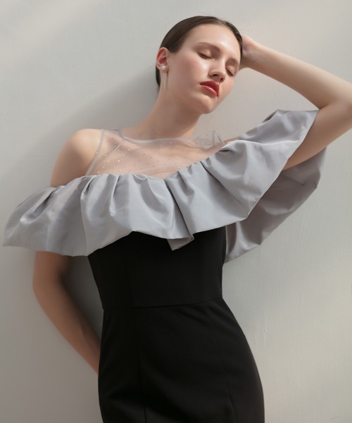Leja ドレス 「LEJA LUXE」2WAYストーンペプラムビスチェ