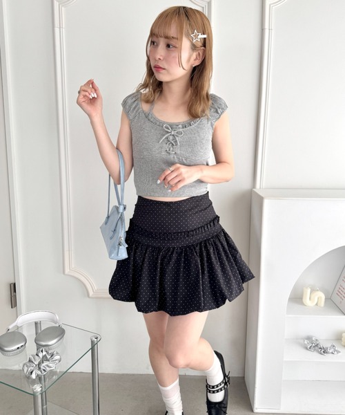 Loueme スカート ポルカドットフリルバルーンスカート : ZOZOTOWN