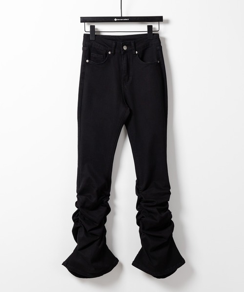 [me+em select] обработка Denim брюки LARGE голубой женский 