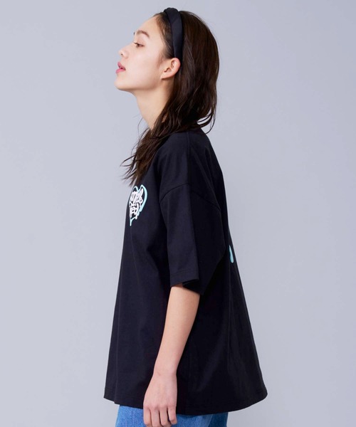 「MILKFED.」 半袖カットソー ONE SIZE ライトピンク レディース MILKFED. 「MILKFED.」 半袖Tシャツ ONE SIZE ライトピンク