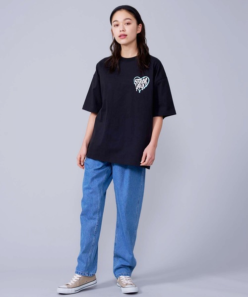 「MILKFED.」 半袖カットソー ONE SIZE ライトピンク レディース MILKFED. 「MILKFED.」 半袖Tシャツ ONE SIZE ライトピンク