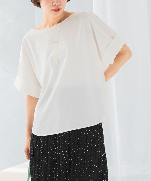 tシャツ UVカットデザインスリーブプルオーバー レディース