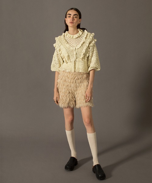 「leinwande」 ニットカーディガン ONE SIZE ホワイト レディース leinwande 「leinwande」 ニットカーディガン ONE SIZE ホワイト