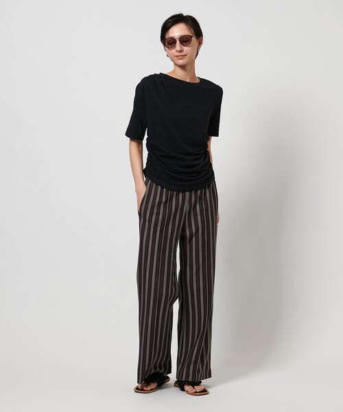 UNITED ARROWS tシャツ アシンメトリー ギャザー ショート