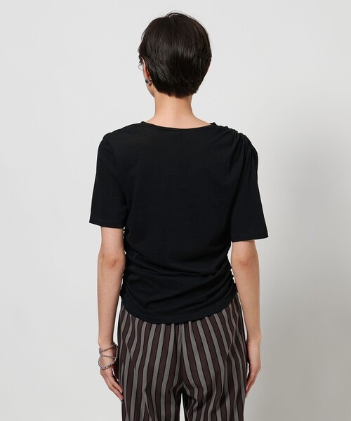 UNITED ARROWS tシャツ アシンメトリー ギャザー ショート