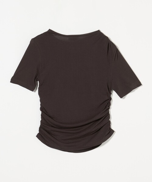 UNITED ARROWS アシンメトリー ギャザー ショートスリーブカットソー アシンメトリー ギャザー ショートスリーブカットソー