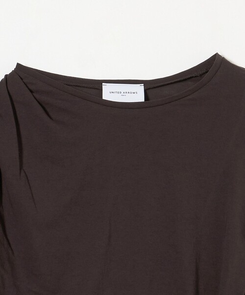 UNITED ARROWS tシャツ アシンメトリー ギャザー ショート
