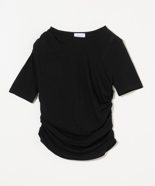 新品未使用 ユナイテッドアローズ トップス Tシャツ UNITED ARROWS tシャツ アシンメトリー ギャザー ショート