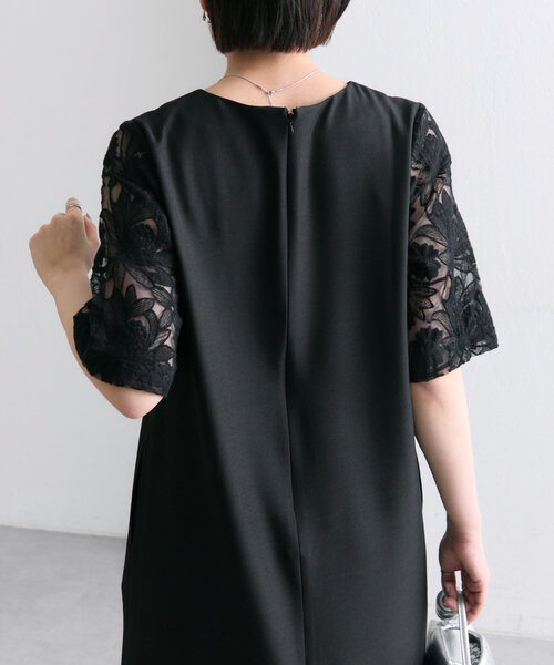 ear PAPILLONNER（イア パピヨネ） ワンピース レースドッキング