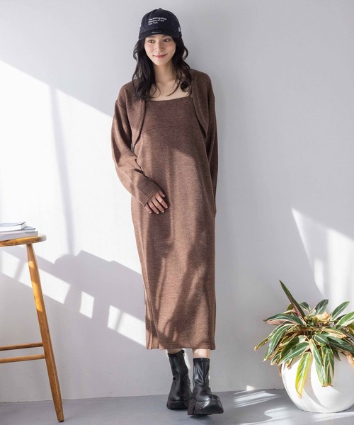 「LOWRYS FARM」 コンビワンピース FREE ブルー レディース_画像6