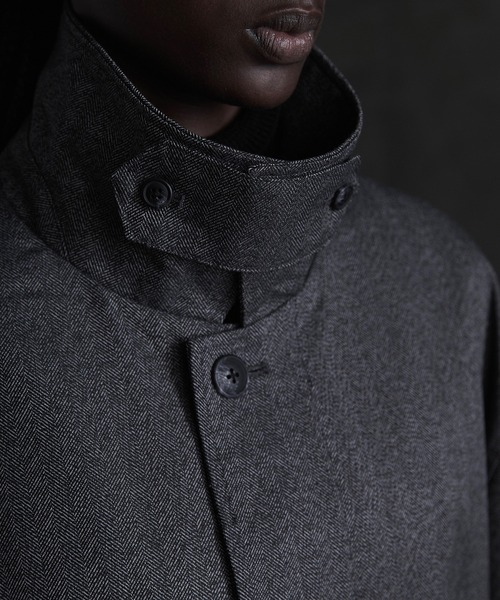 「CALLNE」 ステンカラーコート M ブラック メンズ_画像2