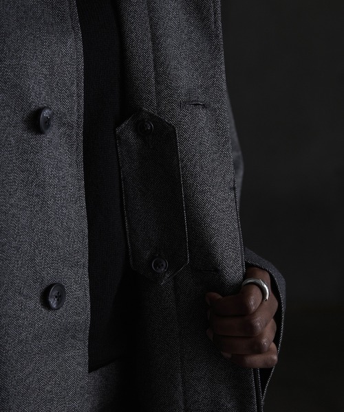 「CALLNE」 ステンカラーコート M ブラック メンズ_画像7