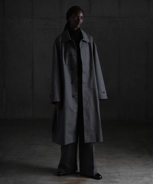 「CALLNE」 ステンカラーコート M ブラック メンズ_画像8
