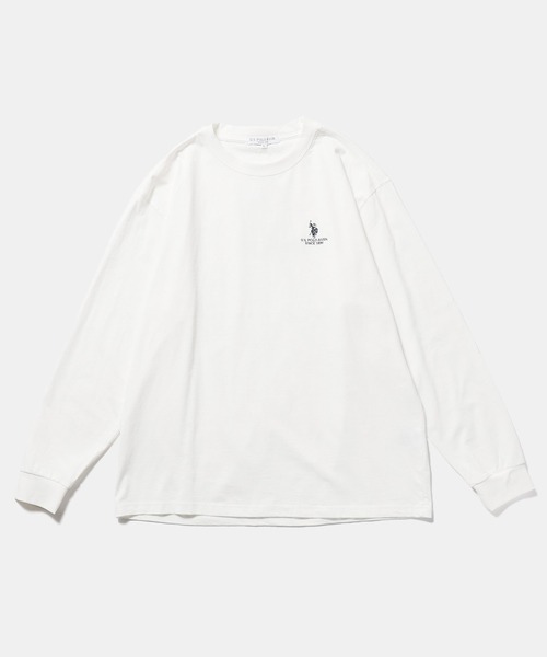 「U.S. POLO ASSN.」 長(zhǎng)袖Tシャツ M オフホワイト メンズ