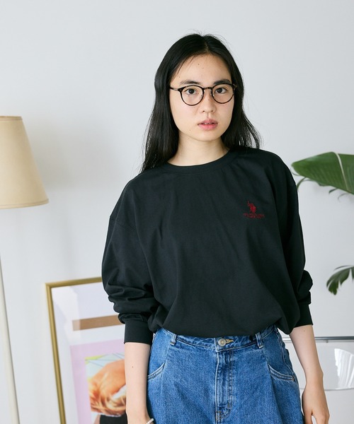 「U.S. POLO ASSN.」 長(zhǎng)袖Tシャツ M オフホワイト メンズ