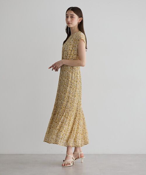 YECCA VECCA ワンピース 小花柄プリーツワンピース : ZOZOTOWN