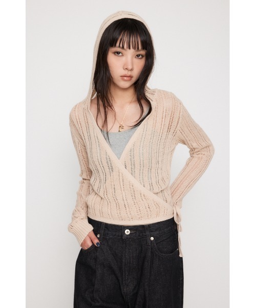 LAGUA GEM（ラグアジェム） パーカー WRAP CRASH HOOD トップス