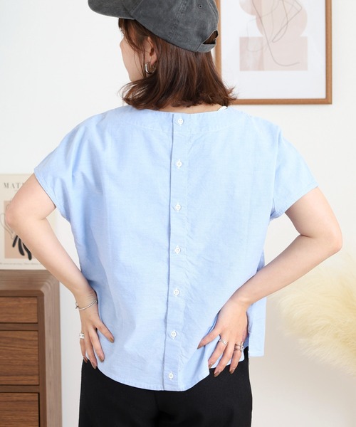 ブラウス シャツ to touch コーマオックス ピコネックレス レディース