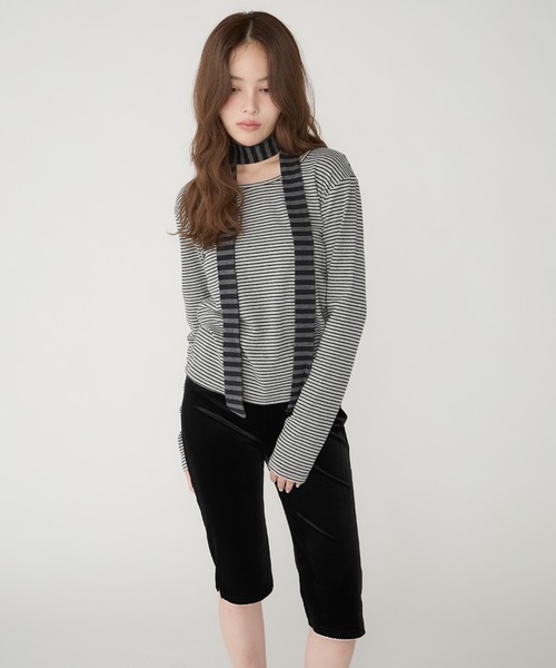 Unblend tシャツ 「Unblend」スリムマフラーセット ボーダー/ドット