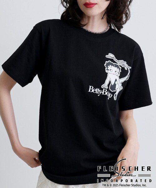 INDIVI GALLEST tシャツ 半袖 「Betty Boop(TM)」サイドプリントT