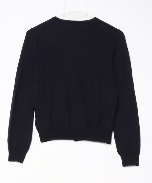 「human woman」 ニットカーディガン LARGE ネイビー レディース