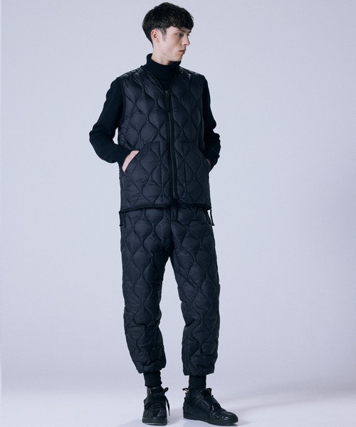 美品タイオンダウンパンツ(ブラック)M ミリタリー ダウンパンツ-ソフトシェル TAION（タイオン） パンツ 「」「ユニセックス」ミリタリー ダウン