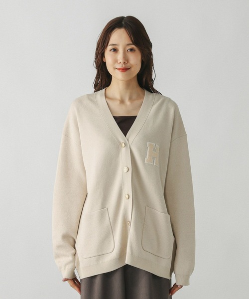 GLOBAL WORK（グローバルワーク） カーディガン スウェットライクロゴV